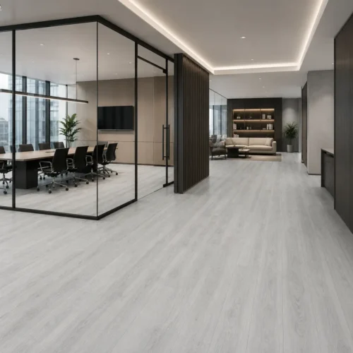 4mm SPC Vinyl Plank Flooring Grey Wood Grain Scratch Resistant Click Lock Office Commercial Project WYRAX_2 4mm SPC Vinyl Plank Flooring Grey Wood Grain Scratch Resistant Click Lock Office Commercial Project WYRAX