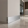 Aluminum Baseboard 80mm Brushed Silver Office Commercial Space Modern Interior WYRAX (2) Aluminum Baseboard 80mm Brushed Silver Office Commercial Space Modern Interior WYRAX