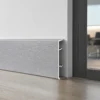 Aluminum Baseboard 80mm Brushed Silver Office Commercial Space Modern Interior WYRAX (5) Aluminum Baseboard 80mm Brushed Silver Office Commercial Space Modern Interior WYRAX