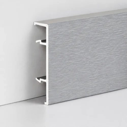 Aluminum Baseboard 80mm Brushed Silver Office Commercial Space Modern Interior WYRAX (7) Aluminum Baseboard 80mm Brushed Silver Office Commercial Space Modern Interior WYRAX