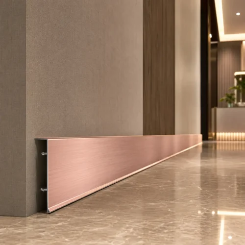 Aluminum Skirting 100mm Rose Gold Premium Hotel Restaurant Commercial WYRAX (2) Aluminum Skirting 100mm Rose Gold Premium Hotel Restaurant Commercial WYRAX