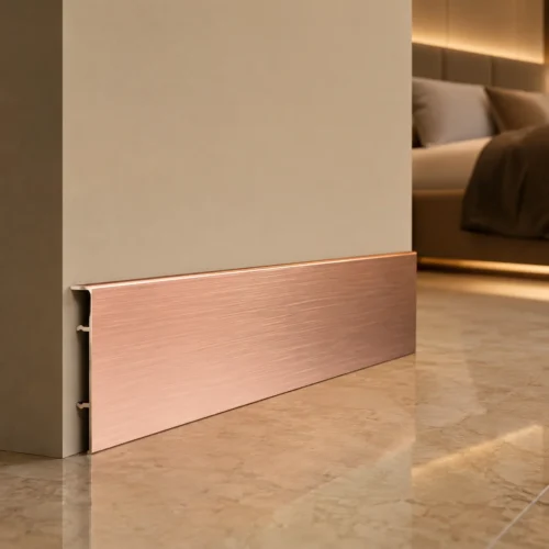 Aluminum Skirting 100mm Rose Gold Premium Hotel Restaurant Commercial WYRAX (3) Aluminum Skirting 100mm Rose Gold Premium Hotel Restaurant Commercial WYRAX