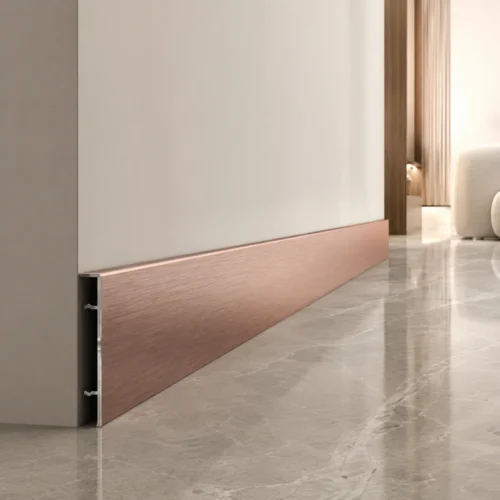 Aluminum Skirting 100mm Rose Gold Premium Hotel Restaurant Commercial WYRAX (4) Aluminum Skirting 100mm Rose Gold Premium Hotel Restaurant Commercial WYRAX