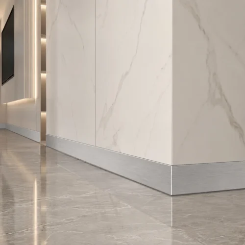 Aluminum Skirting Board 60mm Brushed Silver Commercial Hotel Interior Finishing WYRAX (4) Aluminum Skirting Board 60mm Brushed Silver Commercial Hotel Interior Finishing WYRAX