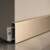Aluminum Skirting Board 80mm Champagne Gold Luxury Hotel Commercial Interior WYRAX