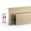 Aluminum Skirting Board 80mm Champagne Gold Luxury Hotel Commercial Interior WYRAX