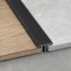 Aluminum T-Molding Strip Matte Black Floor Transition Modern Commercial Interior WYRAX
