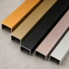 Aluminum U-Channel Champagne Gold Premium Interior Edge Trim Commercial WYRAX (4) Aluminum U-Channel Champagne Gold Premium Interior Edge Trim Commercial WYRAX