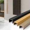 Aluminum U-Channel Champagne Gold Premium Interior Edge Trim Commercial WYRAX (8) Aluminum U-Channel Champagne Gold Premium Interior Edge Trim Commercial WYRAX