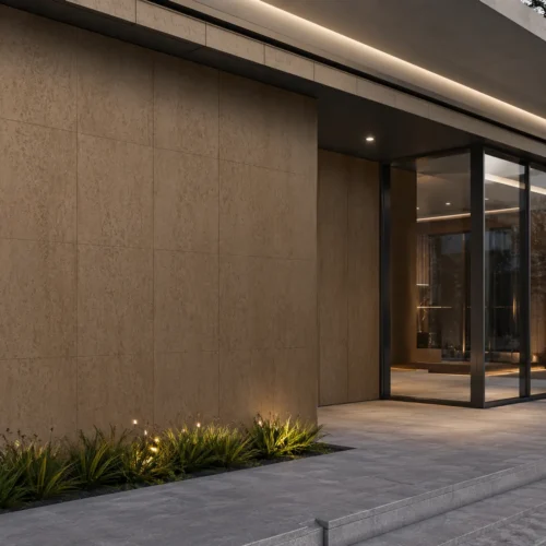 MCM Flexible Stone Wall Panel Lightweight Bendable Exterior Cladding Commercial Project WYRAX-2 MCM Flexible Stone Wall Panel Lightweight Bendable Exterior Cladding Commercial Project WYRAX