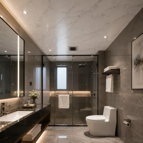 PVC Ceiling Panel Marble Texture Waterproof Bathroom Hotel Toilet 600×600mm WYRAX