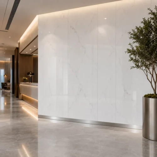 PVC Marble Wall Panel + Aluminum Skirting Board Complete Finishing System Hotel Commercial WYRAX_2 PVC Marble Wall Panel + Aluminum Skirting Board Complete Finishing System Hotel Commercial WYRAX