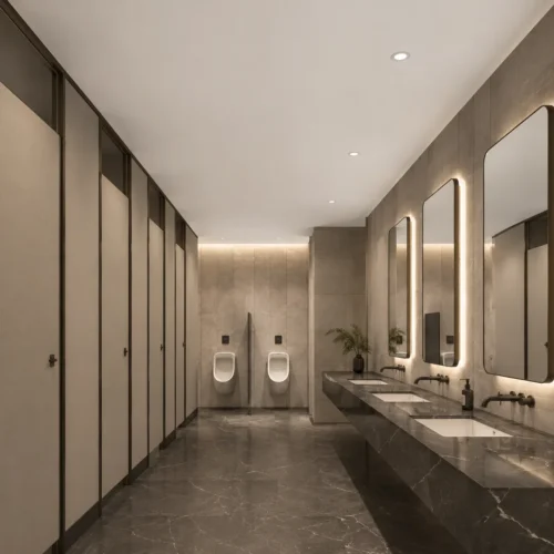 PVC Matte White Ceiling Panel Waterproof Minimalist Bathroom Commercial Use WYRAX