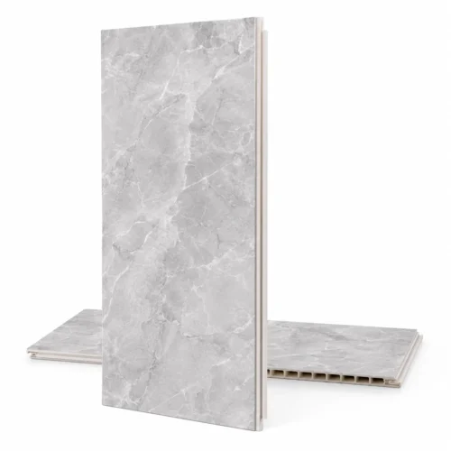 PVC Waterproof Ceiling Marble Grey Pattern 600×300mm Commercial Bathroom Hotel WYRAX