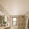 PVC Waterproof Ceiling Tile Cream White 300×600mm Hotel Bathroom Easy Click Install WYRAX