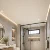 PVC Waterproof Ceiling Tile Cream White 300×600mm Hotel Bathroom Easy Click Install WYRAX