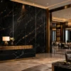 UV Marble Wall Panel Grey Stone Texture High Gloss Hotel Lobby Commercial Interior WYRAX_2 PVC UV Marble Wall Panel Black Gold Marble Pattern Premium Hotel Restaurant Commercial WYRAX