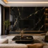 UV Marble Wall Panel Grey Stone Texture High Gloss Hotel Lobby Commercial Interior WYRAX_4 PVC UV Marble Wall Panel Black Gold Marble Pattern Premium Hotel Restaurant Commercial WYRAX