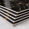UV Marble Wall Panel Grey Stone Texture High Gloss Hotel Lobby Commercial Interior WYRAX_5 PVC UV Marble Wall Panel Black Gold Marble Pattern Premium Hotel Restaurant Commercial WYRAX