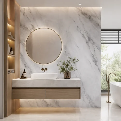 UV Marble Wall Panel Grey White Vein Scratch Resistant Commercial Engineering Project WYRAX_3 UV Marble Wall Panel Grey White Vein Scratch Resistant Commercial Engineering Project WYRAX