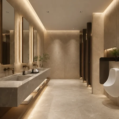 UV Wall Panel Beige Stone Look Moisture Resistant Bathroom Hotel Project WYRAX_2 UV Wall Panel Beige Stone Look Moisture Resistant Bathroom Hotel Project WYRAX