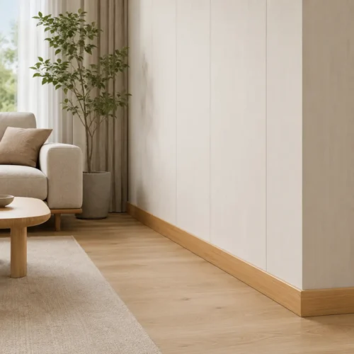 WPC Baseboard 60mm Light Oak Wood Grain Waterproof Hotel Commercial Interior WYRAX-4 WPC Baseboard 60mm Light Oak Wood Grain Waterproof Hotel Commercial Interior WYRAX