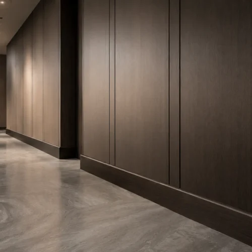 WPC Baseboard 80mm Dark Brown Wood Grain Restaurant Hotel Commercial Interior WYRAX-2 WPC Baseboard 80mm Dark Brown Wood Grain Restaurant Hotel Commercial Interior WYRAX