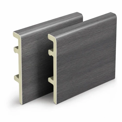 WPC Baseboard 80mm Smoke Grey Grain Modern Commercial Hotel Interior WYRAX-1 WPC Baseboard 80mm Smoke Grey Grain Modern Commercial Hotel Interior WYRAX