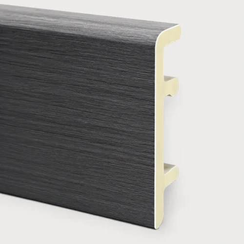 WPC Baseboard 80mm Smoke Grey Grain Modern Commercial Hotel Interior WYRAX-4 WPC Baseboard 80mm Smoke Grey Grain Modern Commercial Hotel Interior WYRAX