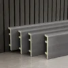 WPC Baseboard 80mm Smoke Grey Grain Modern Commercial Hotel Interior WYRAX-5 WPC Baseboard 80mm Smoke Grey Grain Modern Commercial Hotel Interior WYRAX