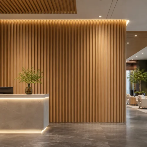WPC Decorative Wall Panel Natural Wood Look Waterproof Commercial Space Interior WYRAX_2 WPC Decorative Wall Panel Natural Wood Look Waterproof Commercial Space Interior WYRAX