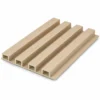WPC Fluted Wall Panel Beige Wood Grain Hotel Lobby Commercial Interior Project WYRAX_1 WPC Fluted Wall Panel Beige Wood Grain Hotel Lobby Commercial Interior Project WYRAX