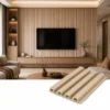 WPC Fluted Wall Panel Beige Wood Grain Hotel Lobby Commercial Interior Project WYRAX_6 WPC Fluted Wall Panel Beige Wood Grain Hotel Lobby Commercial Interior Project WYRAX