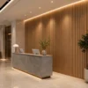 WPC Fluted Wall Panel Light Oak Wood Grain Waterproof Hotel Commercial Project WYRAX_2 WPC Fluted Wall Panel Light Oak Wood Grain Waterproof Hotel Commercial Project WYRAX