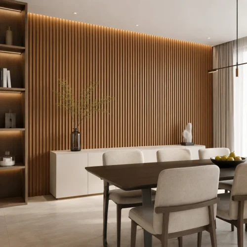 WPC Fluted Wall Panel Light Oak Wood Grain Waterproof Hotel Commercial Project WYRAX_3 WPC Fluted Wall Panel Light Oak Wood Grain Waterproof Hotel Commercial Project WYRAX