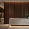 WPC Grille Wall Panel Dark Walnut Grain Premium Restaurant Hotel Interior Commercial WYRAX_2 WPC Grille Wall Panel Dark Walnut Grain Premium Restaurant Hotel Interior Commercial WYRAX