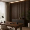 WPC Grille Wall Panel Dark Walnut Grain Premium Restaurant Hotel Interior Commercial WYRAX_3 WPC Grille Wall Panel Dark Walnut Grain Premium Restaurant Hotel Interior Commercial WYRAX