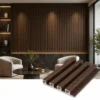 WPC Grille Wall Panel Dark Walnut Grain Premium Restaurant Hotel Interior Commercial WYRAX_6 WPC Grille Wall Panel Dark Walnut Grain Premium Restaurant Hotel Interior Commercial WYRAX