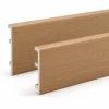 WPC Skirting 100mm Height Light Oak Grain High Skirting Board Commercial Hotel WYRAX-1 WPC Skirting Board 80mm Beige Wood Grain Match Wall Panel Commercial Project WYRAX