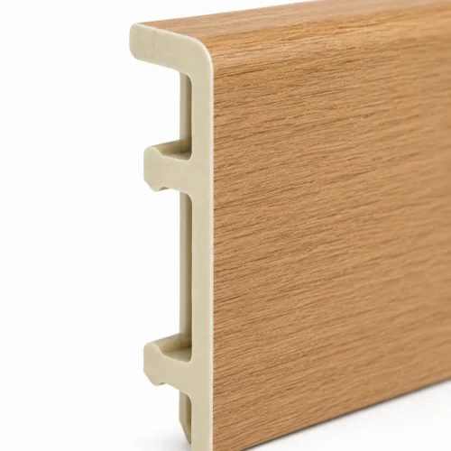 WPC Skirting Board 80mm Height Light Oak Grain Matching WPC Wall Panel Commercial WYRAX-4 WPC Skirting Board 80mm Height Light Oak Grain Matching WPC Wall Panel Commercial WYRAX