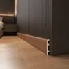 WPC Skirting Board 80mm Walnut Grain Matching WPC Dark Wall Panel Hotel WYRAX-2 WPC Skirting Board 80mm Walnut Grain Matching WPC Dark Wall Panel Hotel WYRAX