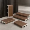 WPC Skirting Board 80mm Walnut Grain Matching WPC Dark Wall Panel Hotel WYRAX-5 WPC Skirting Board 80mm Walnut Grain Matching WPC Dark Wall Panel Hotel WYRAX
