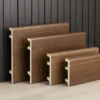 WPC Skirting Board 80mm Walnut Grain Matching WPC Dark Wall Panel Hotel WYRAX-6 WPC Skirting Board 80mm Walnut Grain Matching WPC Dark Wall Panel Hotel WYRAX