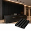 WPC Slat Wall Panel Matte Black Modern Interior Commercial Office Restaurant WYRAX_6 WPC Slat Wall Panel Matte Black Modern Interior Commercial Office Restaurant WYRAX