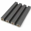 WPC Vertical Groove Wall Panel Charcoal Grey Bar Hotel Commercial Interior Project WYRAX