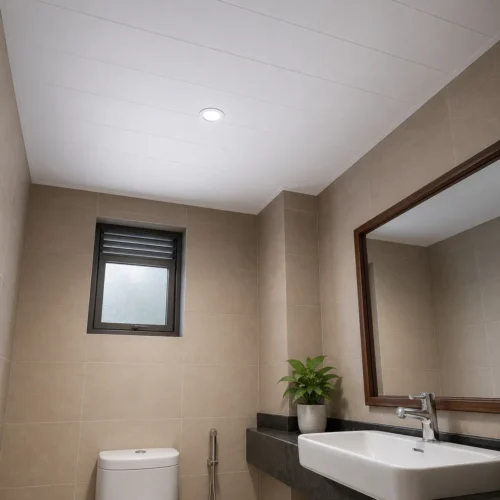 Waterproof PVC Ceiling Panel White 300×600mm Bathroom Toilet Click Install Commercial WYRAX