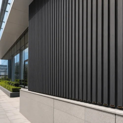 ASA 212 Outdoor WPC Slat Wall Panel Lightweight Exterior Cladding Contractor Project WYRAX 1 ASA 212 Outdoor WPC Slat Wall Panel Lightweight Exterior Cladding Contractor Project WYRAX