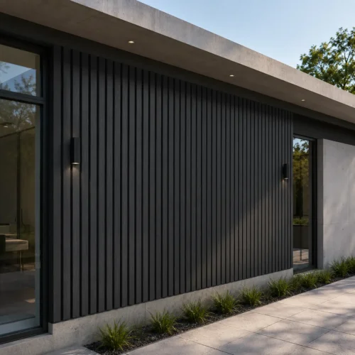 ASA 212 Outdoor WPC Slat Wall Panel Lightweight Exterior Cladding Contractor Project WYRAX 5 ASA 212 Outdoor WPC Slat Wall Panel Lightweight Exterior Cladding Contractor Project WYRAX
