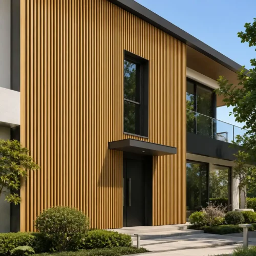 ASA Outdoor WPC Grille Panel Weather Resistant Exterior Wall Cladding Commercial Project WYRAX 5 ASA Outdoor WPC Grille Panel Weather Resistant Exterior Wall Cladding Commercial Project WYRAX