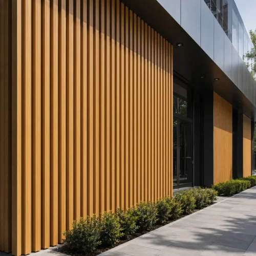ASA Outdoor WPC Wall Panel External Corner Complete Facade Cladding System WYRAX 1 ASA Outdoor WPC Wall Panel External Corner Complete Facade Cladding System WYRAX